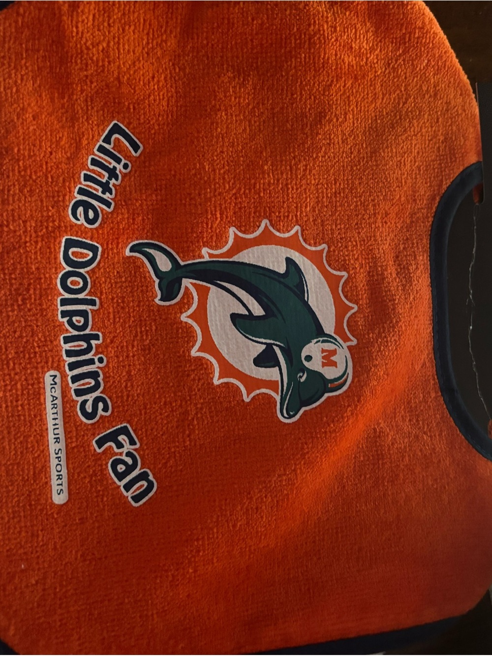 NFL Orange Little Dolphins Fan Baby Bib set of 3